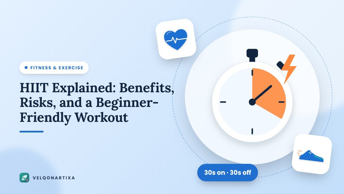 Illustration of an interval timer stopwatch with a lightning bolt representing HIIT