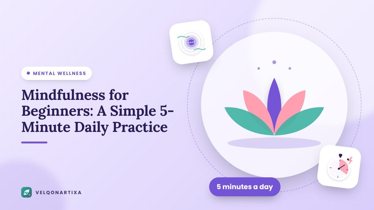 Illustration of a lotus flower representing a calm mindfulness practice