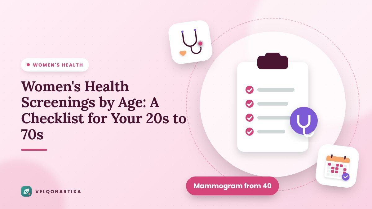 Illustration of a health screening checklist on a clipboard with a stethoscope